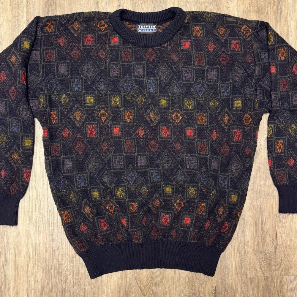 Vintage Jantzen Classics Geometric‎ Knit Sweater Men’s L